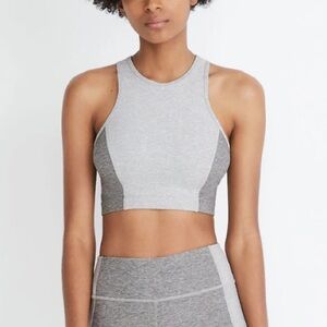 Outdoor Voices Athena Crop Top Heather Gray Sports Bra Size Medium